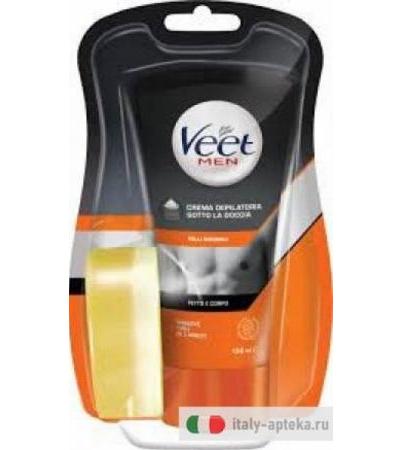 Veet Men Crema Depilatoria sotto la doccia per pelli normali 150ml