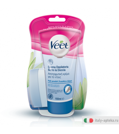 Veet Silk&Fresh Crema Depilatoria sotto la doccia per pelli sensibili 150ml