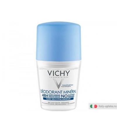 Vichy Deodorante Mineral Roll-On pelle sensibile o depilata 48H 50ml