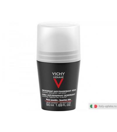 Vichy Homme Deodorante Roll on 48h pelle sensibile in stick 50ml
