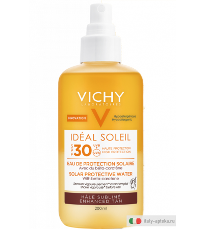 Vichy Idéal Soleil Acqua Solare protettiva SPF30 abbronzatura intensa viso e corpo spray 200ml