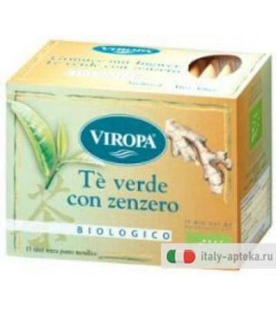 Viropa Tè verde con zenzero biologico 15 filtri