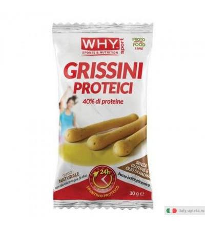 Why Sports&Nutrition Grissini Proteici 40% di proteine gusto naturale 30g