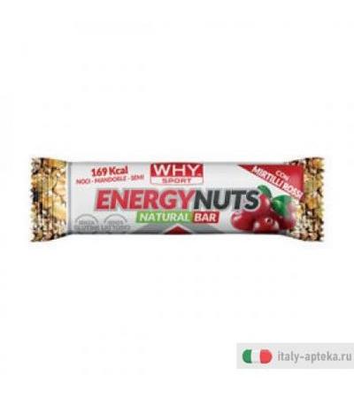 WhySport Energynuts Naturalbar Barretta Energetica con mirtilli rossi 35g