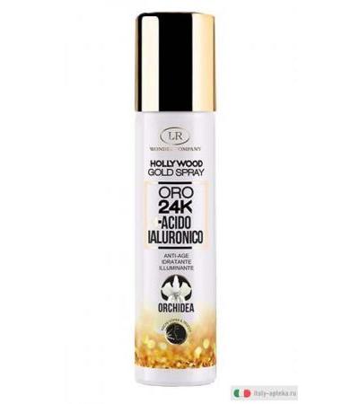 Wonder Hollywood Gold Spray viso oro 24K anti-age illuminante orchidea 75ml