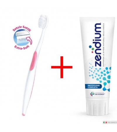 Zendium Spazzolino Sensitive Extra Soft + Dentifricio Protezione Completa