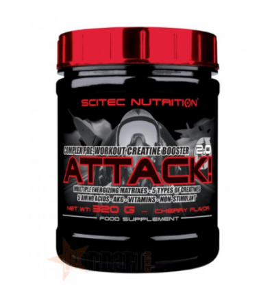 SCITEC ATTACK! 2.0 320 GR Ciliegia