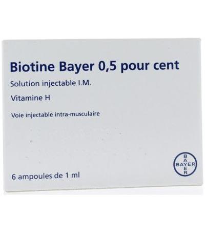 Biotine Bayer 0,5% Solution Injectable I.M 6X1ml