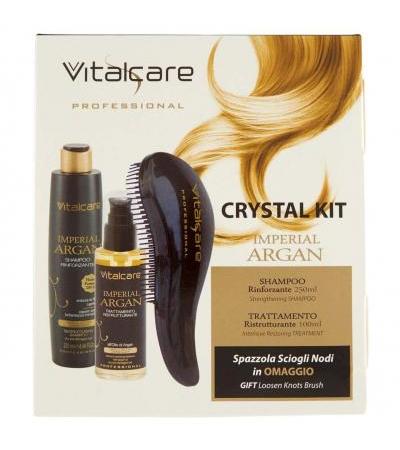 Vitalcare Professional Crystal Kit Imperial Argan Shampoo Rinforzante + Trattamento Ristrutturante